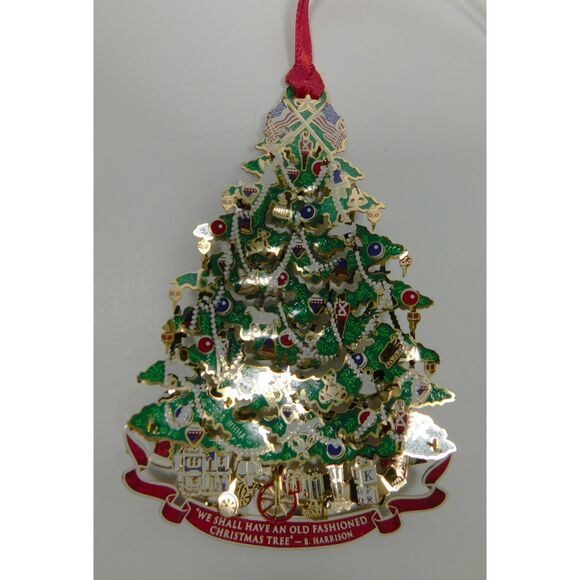 White House Christmas Ornament 2008 3-D Tree for Hanging Box & Booklet - Picture 5 of 8